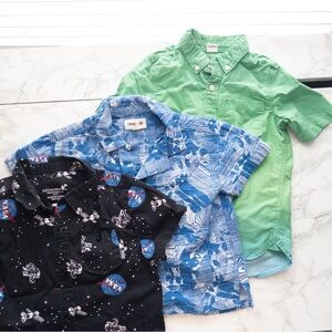 EUC 5T lot button down shirts Gap NASA Guayabera style